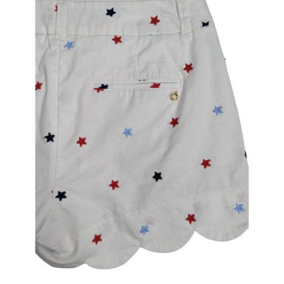 Crown & Ivy Embroidered Americana Stars Shelby Shorts 4 - Picture 6 of 7